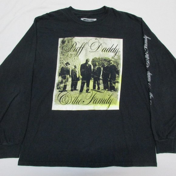 Vintage Puff Daddy & The Family Long Sleeve T-Shirt Men's Size Medium Black - Picture 1 of 10